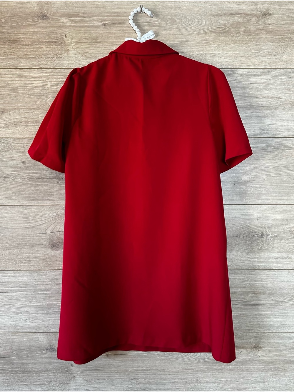Zara Red Short Sleeve Polo Mini Dress - Picture 6 of 11